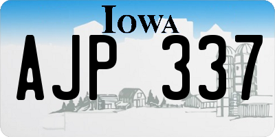 IA license plate AJP337