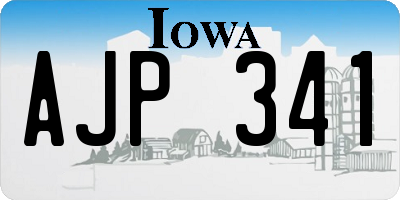 IA license plate AJP341