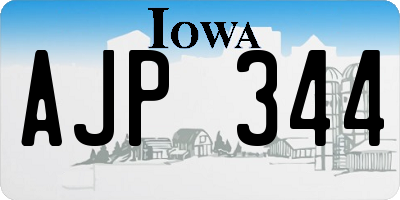IA license plate AJP344