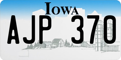 IA license plate AJP370