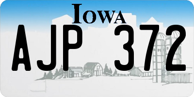 IA license plate AJP372