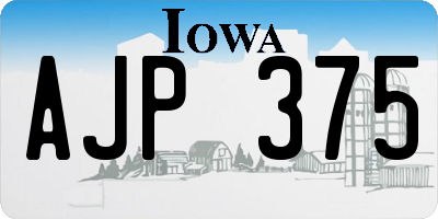 IA license plate AJP375