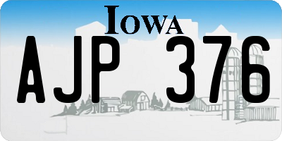 IA license plate AJP376