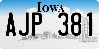 IA license plate AJP381