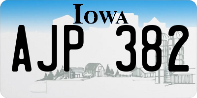 IA license plate AJP382