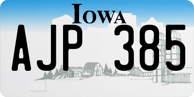 IA license plate AJP385