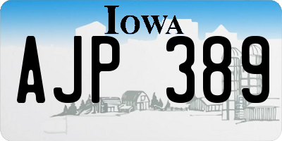 IA license plate AJP389