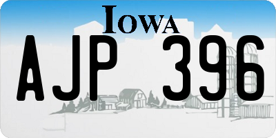 IA license plate AJP396