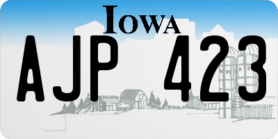 IA license plate AJP423