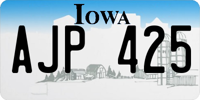 IA license plate AJP425