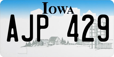 IA license plate AJP429