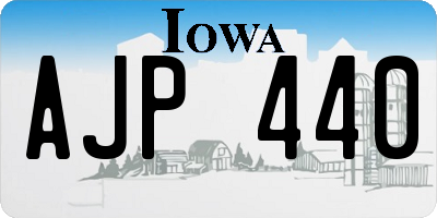 IA license plate AJP440