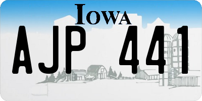 IA license plate AJP441