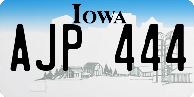 IA license plate AJP444