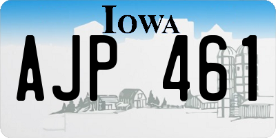 IA license plate AJP461