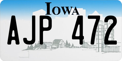IA license plate AJP472