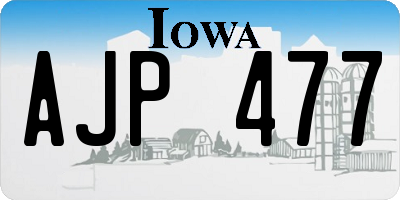 IA license plate AJP477