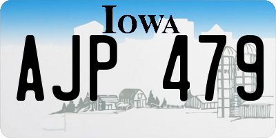 IA license plate AJP479