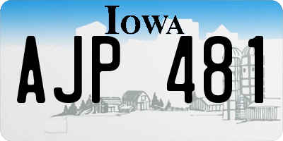 IA license plate AJP481