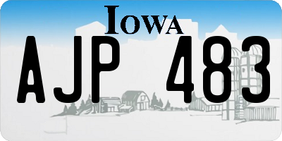 IA license plate AJP483