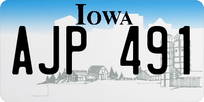 IA license plate AJP491