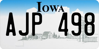 IA license plate AJP498