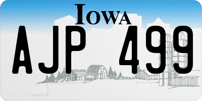 IA license plate AJP499