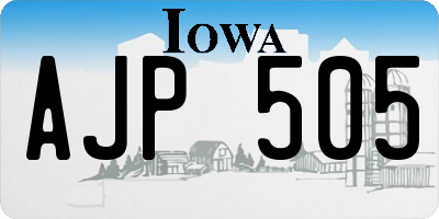 IA license plate AJP505