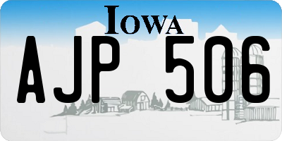 IA license plate AJP506