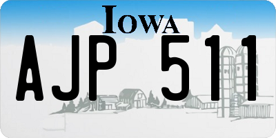 IA license plate AJP511