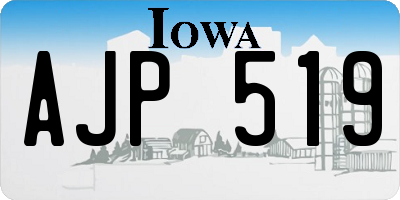 IA license plate AJP519