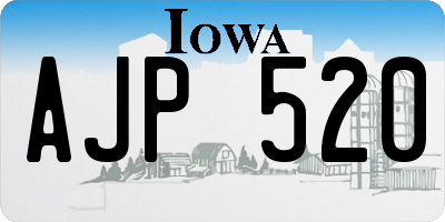 IA license plate AJP520