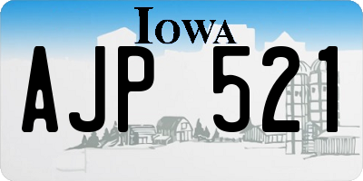 IA license plate AJP521