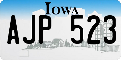IA license plate AJP523
