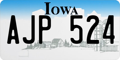 IA license plate AJP524