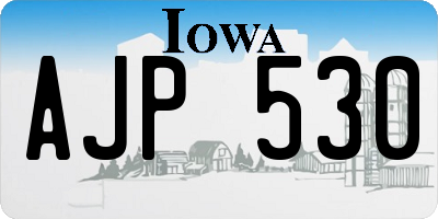 IA license plate AJP530