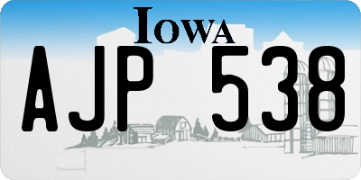 IA license plate AJP538
