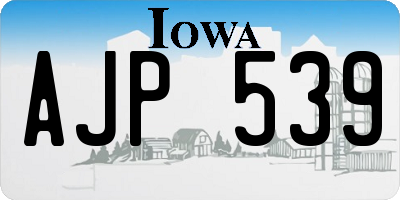 IA license plate AJP539
