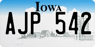 IA license plate AJP542