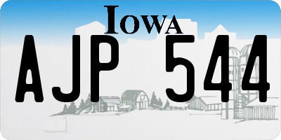 IA license plate AJP544