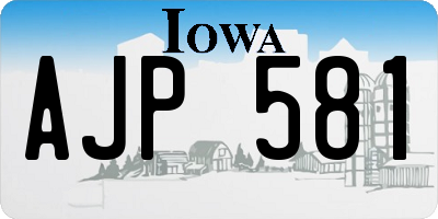 IA license plate AJP581