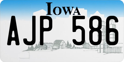 IA license plate AJP586