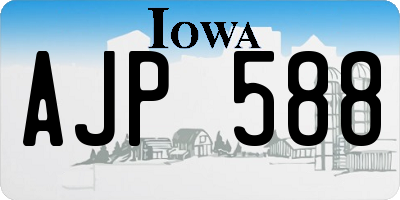 IA license plate AJP588