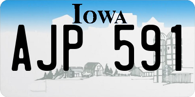IA license plate AJP591