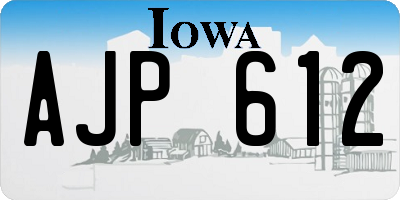 IA license plate AJP612