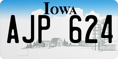 IA license plate AJP624