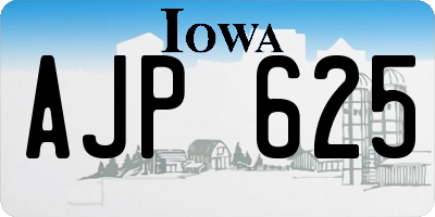 IA license plate AJP625