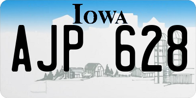 IA license plate AJP628