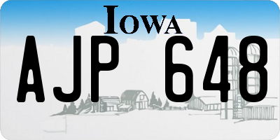 IA license plate AJP648