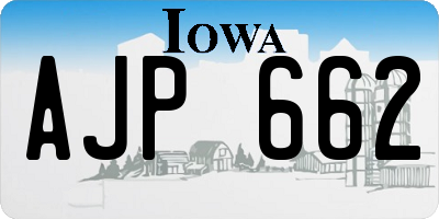 IA license plate AJP662